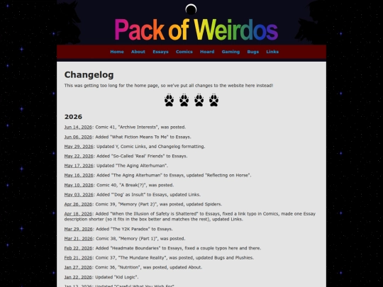 changelog screenshot