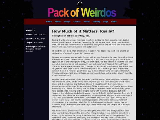 essays/matters screenshot