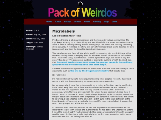 essays/microlabels screenshot