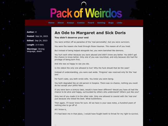 essays/ode screenshot