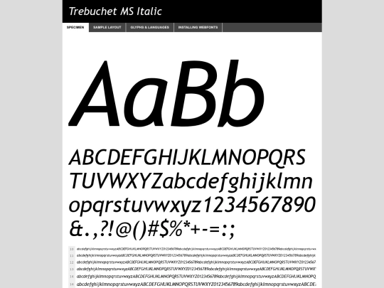 subpage3/fuwa/font/trebuchet-ms-italic-demo screenshot