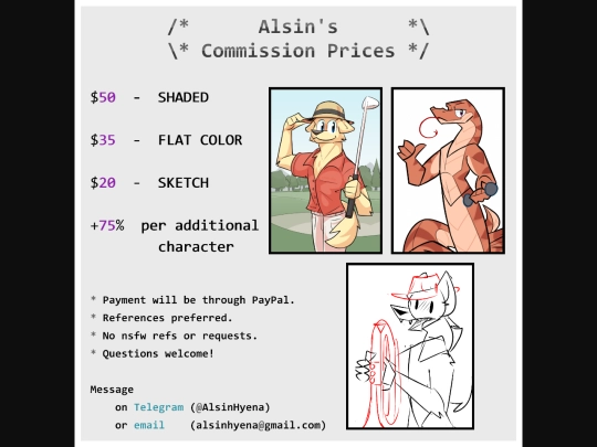 prices screenshot