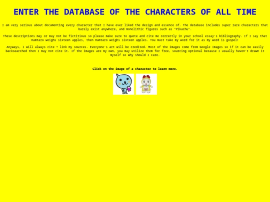 characters_archive screenshot