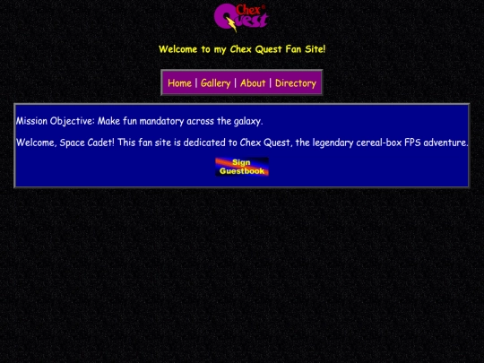 Fan Sites/Chex Quest Site/chexquest-site screenshot