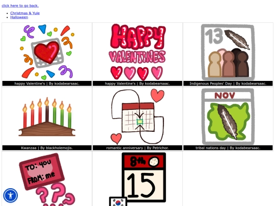 Time/holidays screenshot