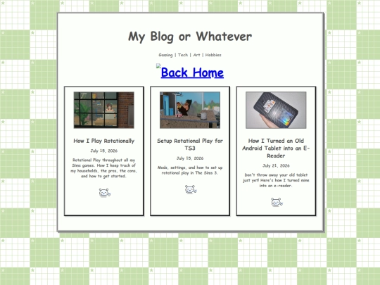 blog/bloghome screenshot