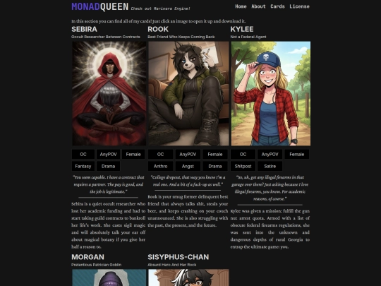 cards screenshot