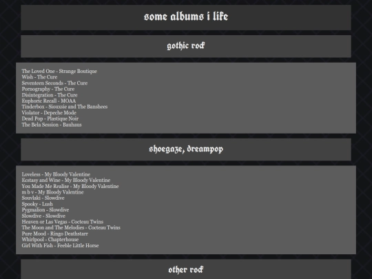 albums screenshot
