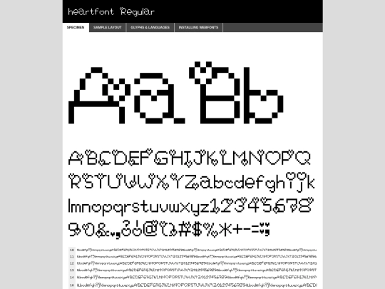 Font_heartfont/heartfont-demo screenshot