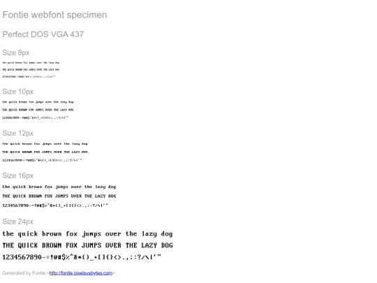 fonts/Perfect DOS VGA 437 screenshot