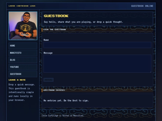 guestbook screenshot