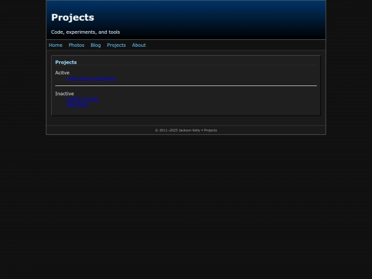 projects screenshot