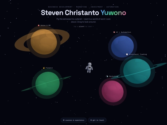 steven portfolio 3d screenshot