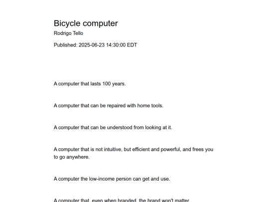 bicycle-computer screenshot