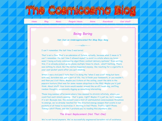blog/beingboring screenshot