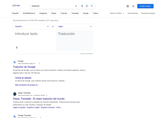 traductor - Buscar con Google screenshot