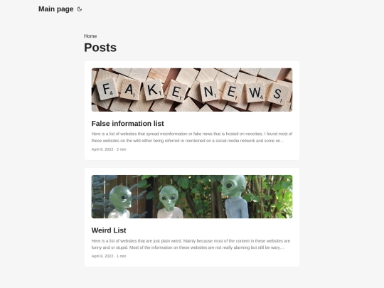 posts screenshot