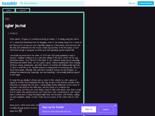 blog screenshot