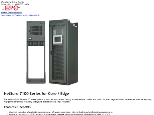 projects/EPC/products/Vertiv/NetSure_7000_Core-Edge screenshot
