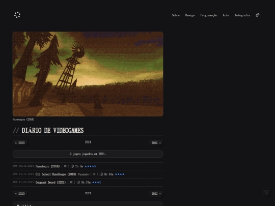 videogames-log/2021 screenshot