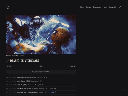 videogames-log/2025 screenshot