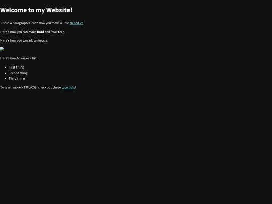 start/tutorial screenshot