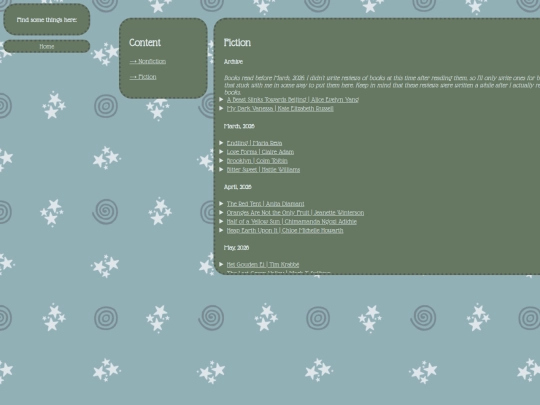 shelf/fiction screenshot