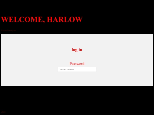 monstersightings/secrets/harlow-login screenshot