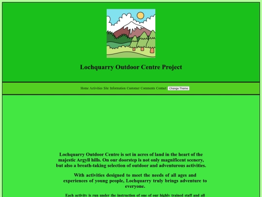 site information screenshot