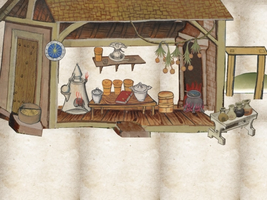 monastery/churchyard/apothecary screenshot
