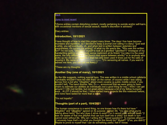 diary screenshot
