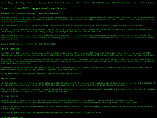 textopensuse screenshot
