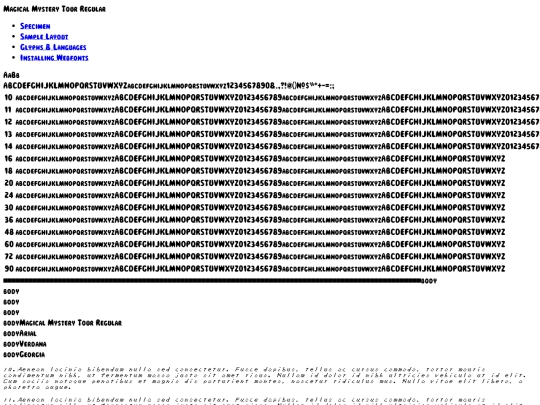 font/magimt_-demo screenshot