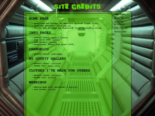 siteinfo/credits screenshot