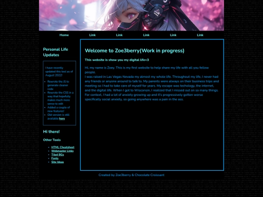 Zoe3berry website index screenshot