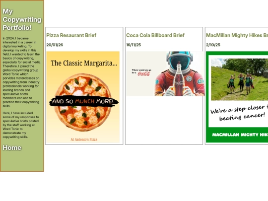 copywriting screenshot