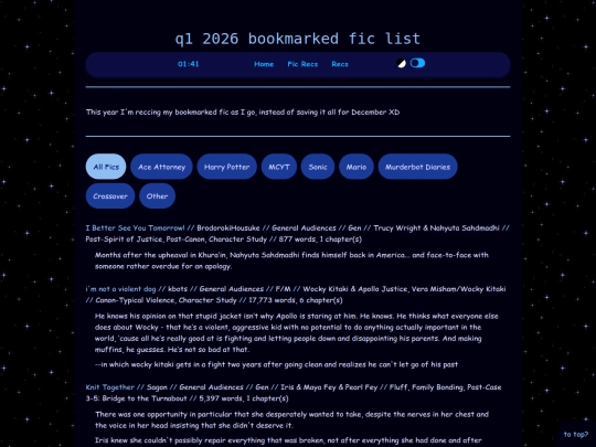 recs/fic-recs/2026Q1bookmarks screenshot