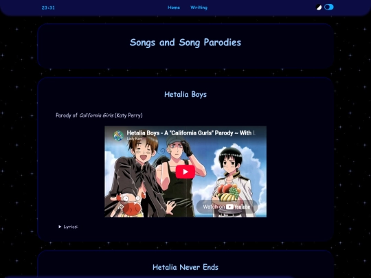 writing/music screenshot