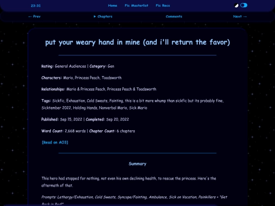 writing/read/sicktember/put-your-weary-hand-in-mine-and-i'll-return-the-favor screenshot