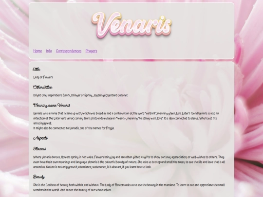 VenarisShrine/venarisinfo screenshot