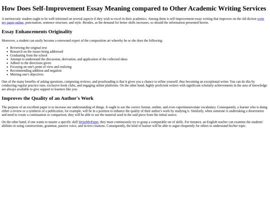 Blog screenshot