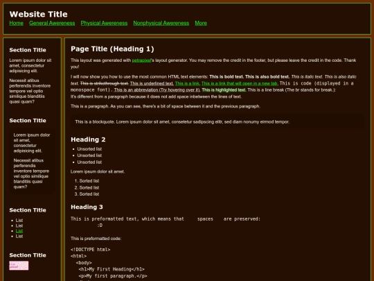 links screenshot