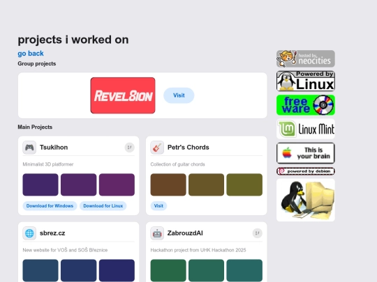 projects screenshot