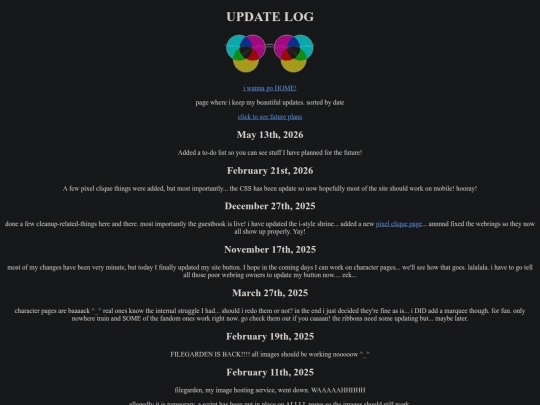 updates screenshot