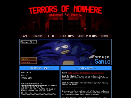 terrors/sanic screenshot