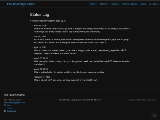 status-log screenshot
