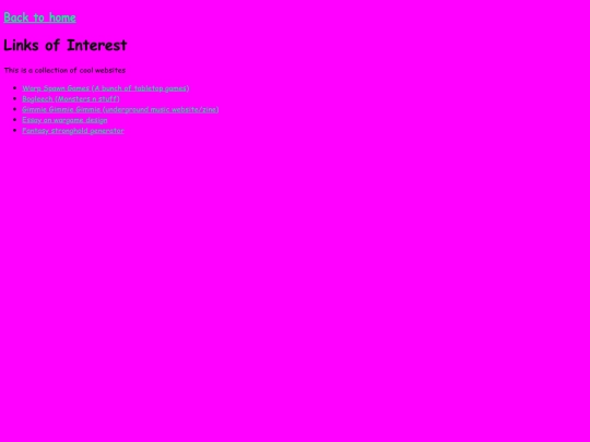 links screenshot