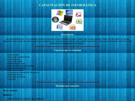 PAGINA WEB COBAY/Informatica screenshot