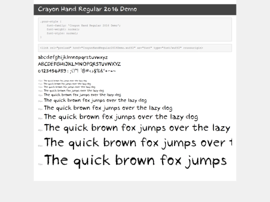 backgrounds/fonts/crayon/demo screenshot
