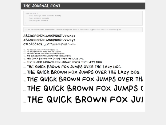backgrounds/fonts/journal/demo screenshot